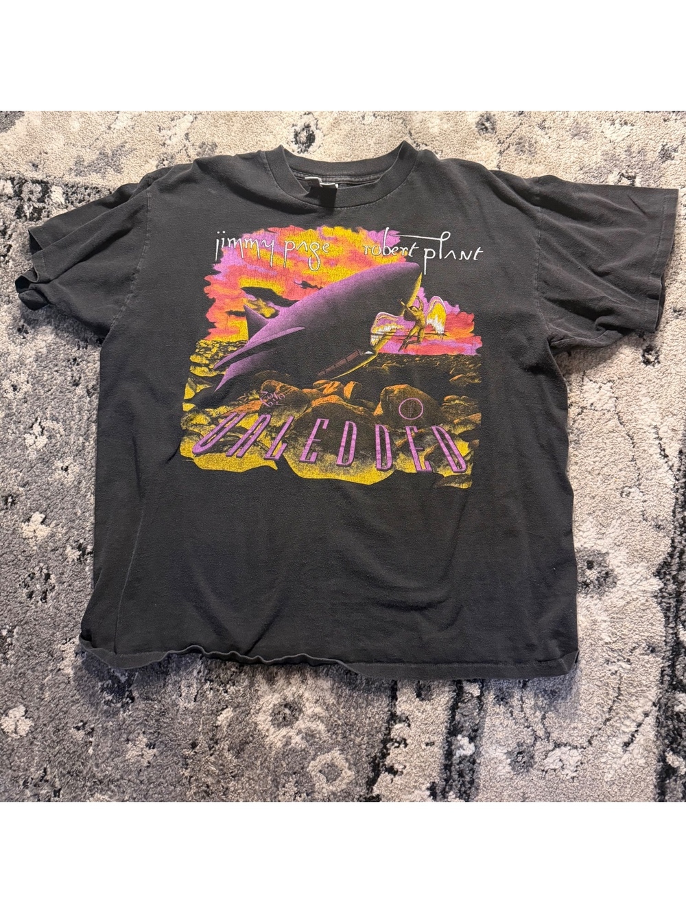 Vintage Jimmy Page Led Zeppelin T-Shirt Black Led Zeppelin